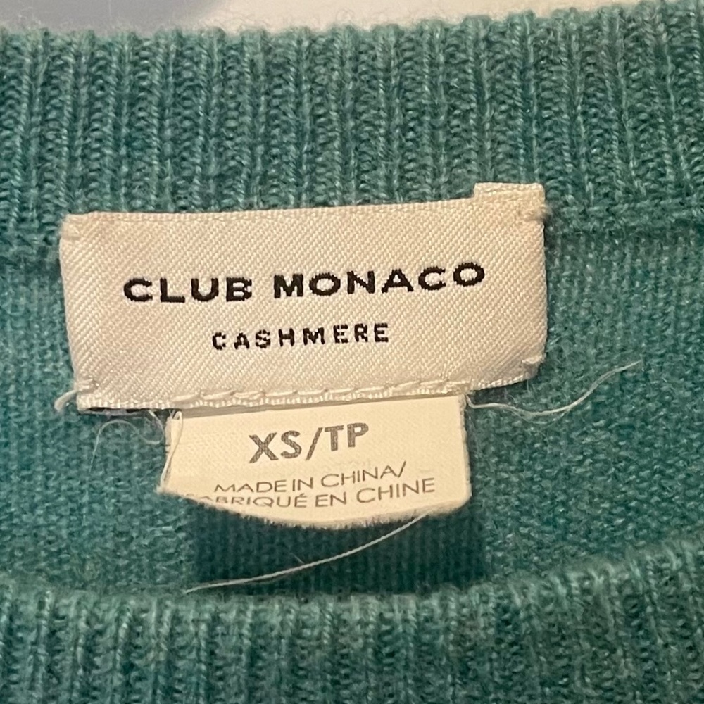 Men's Club Monaco 100% Cashmere Sweater Teal XS